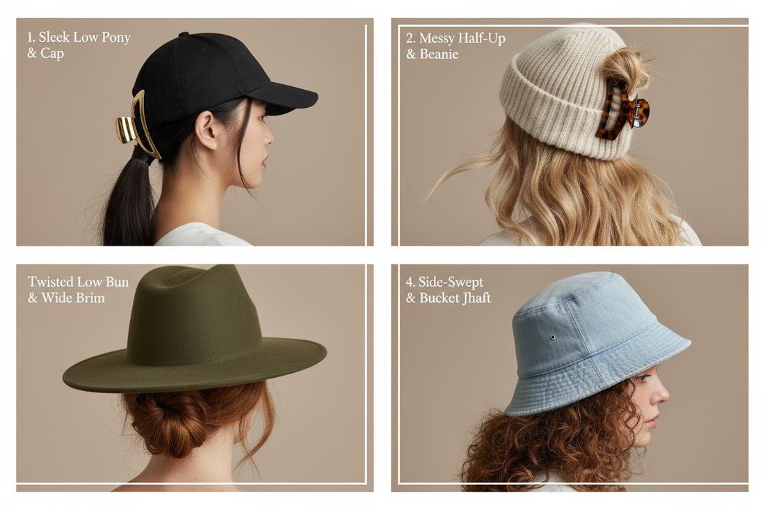 5 Easy Baddie Clip Hairstyles You Can Actually Wear With a Hat
