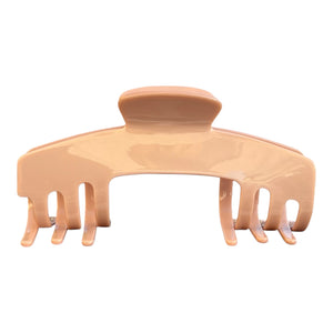Front view of the Cashmere blush nude hat claw clip designed with a strong Power Hold grip for long, thick hair.