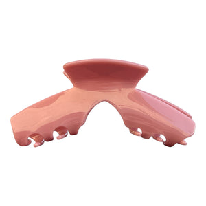 Muse pink hat claw clip front view designed for comfortable hairstyles with baseball caps, trucker hats, and golf hats.